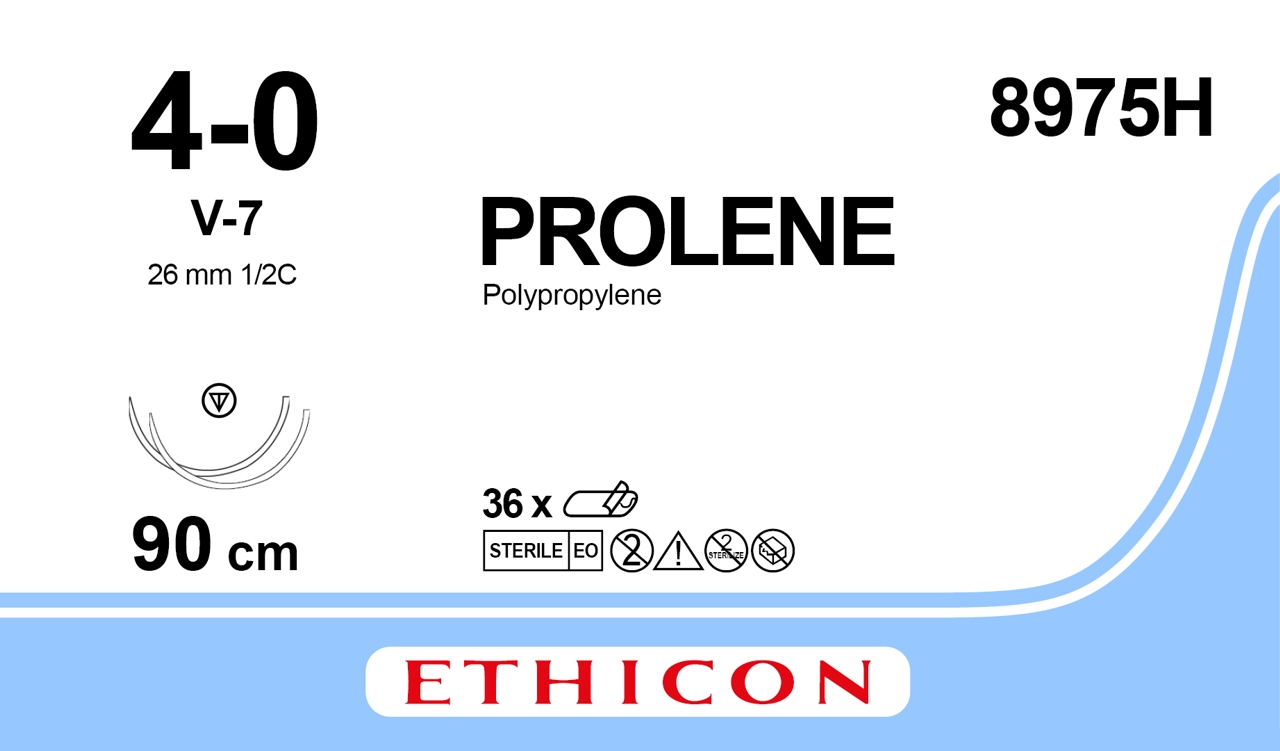 Prolene sutur 4-0, 8975H, 2XV-7 90 cm blue