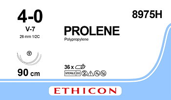 Prolene sutur 4-0, 8975H, 2XV-7 90 cm blue