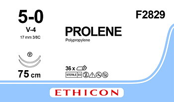 Prolene sutur 5-0, F2829, 2XV4 75 cm blue
