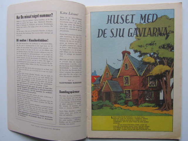 Illustrerade Klassiker 078 Huset med de sju gavlarna 1:a uppl Vg+ - 3