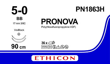 Pronova suture 5-0, PN1863H, 2XBB VB 90 cm blue