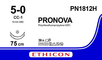 Pronova suture 5-0, PN1812H, 2XCC-1 75 cm blue