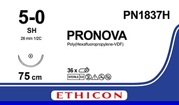 Pronova suture 5-0, PN1837H, SH 75 cm blue