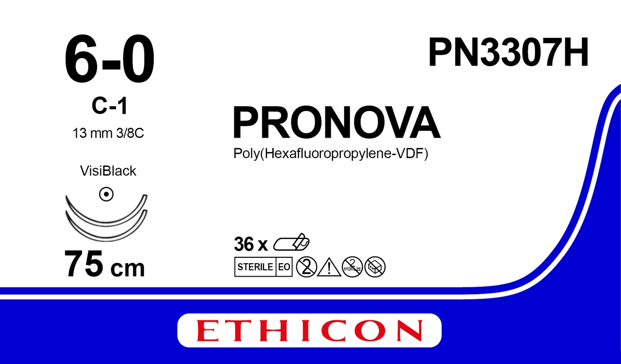 Pronova suture 6-0, PN3307H, 2XC-1 VB 75 cm blue