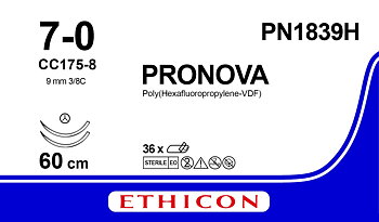 Pronova suture 7-0, PN1839H, 2XCC175-8 60 cm blue