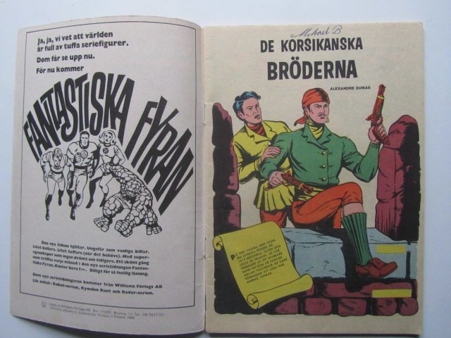 Illustrerade Klassiker 113 De korsikanska bröderna 2:a uppl Vg - 3
