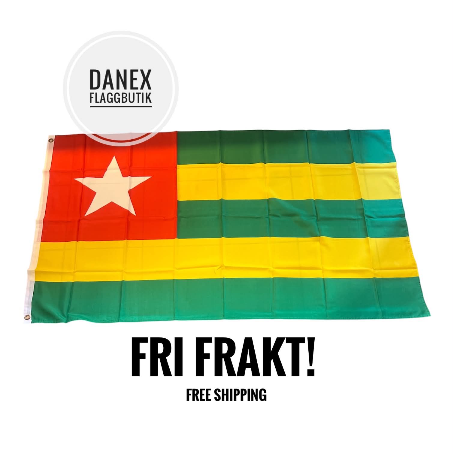 Togo nationsflagga 