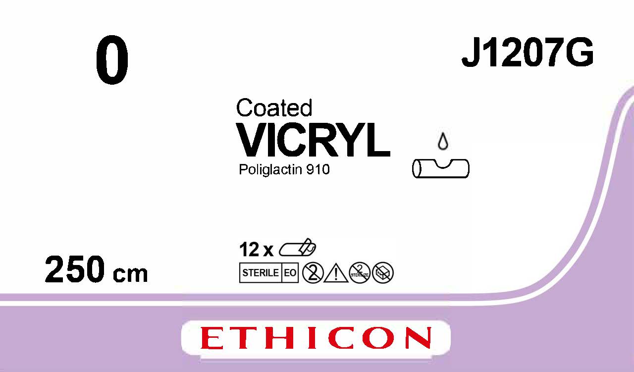 Vicryl suture 0, J1207G, 250 cm purple REEL
