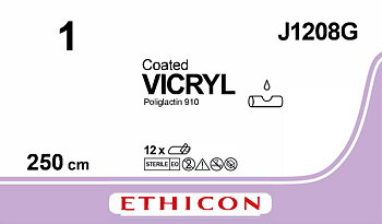 Vicryl suture 1, J1208G, 250 cm purple REEL