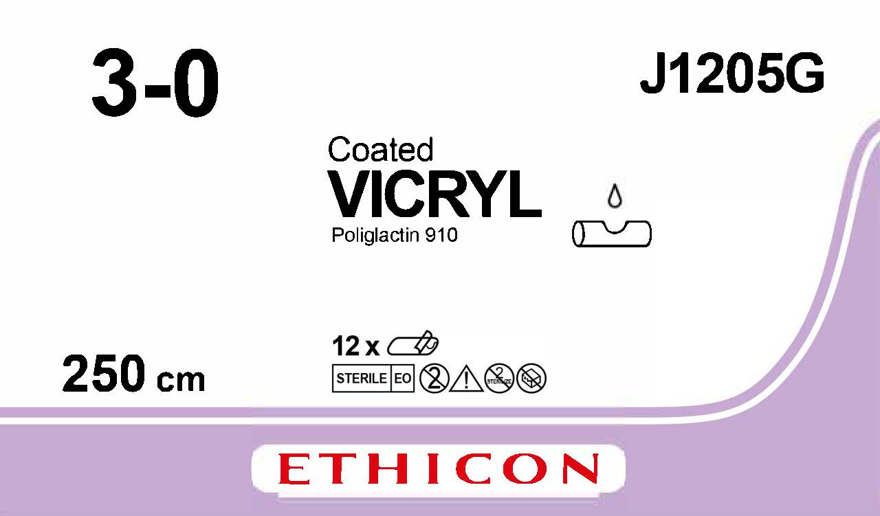 Vicryl suture 3-0, J1205G, 250 cm purple REEL