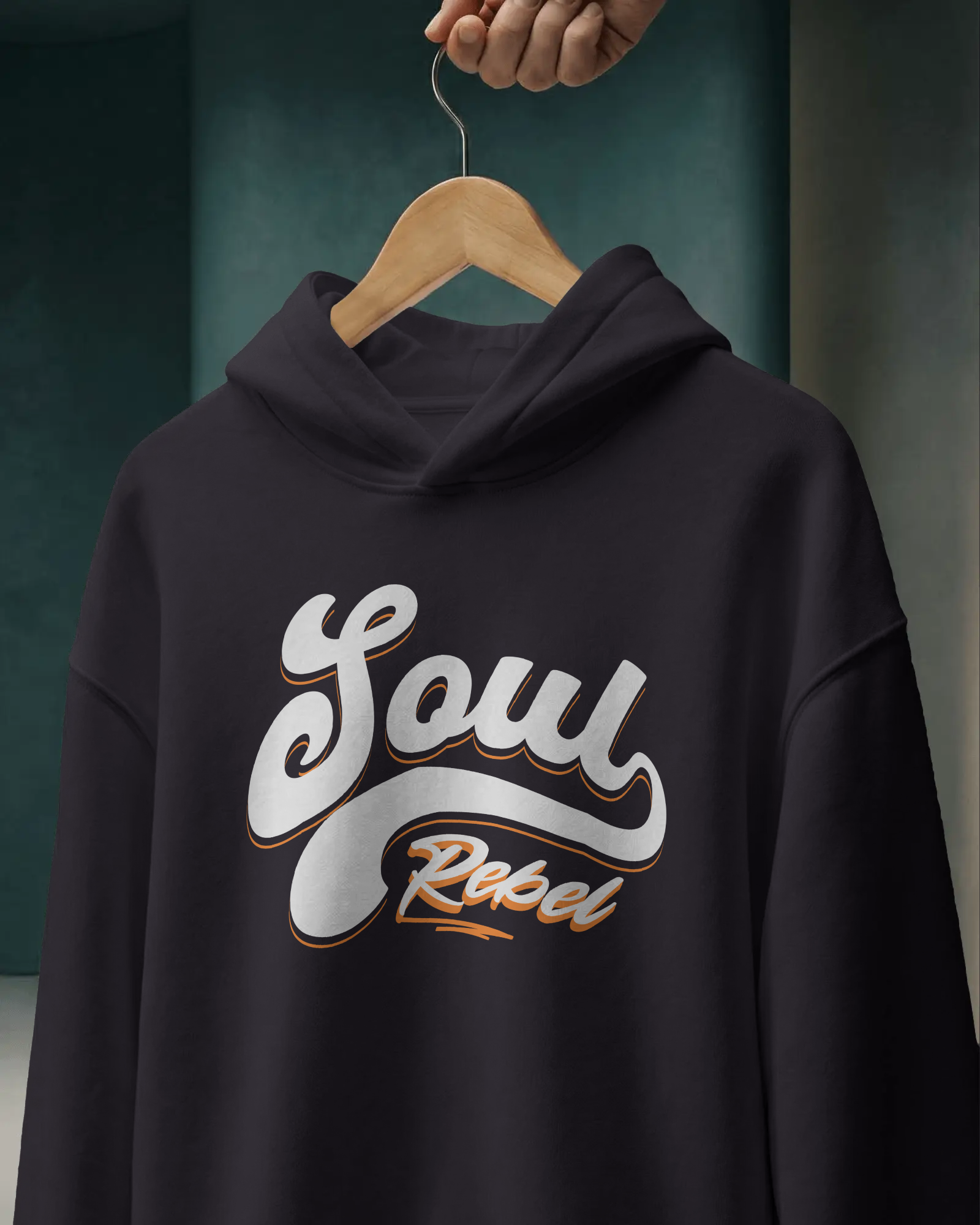 Soul Rebel Hoodie Dark Chocolate