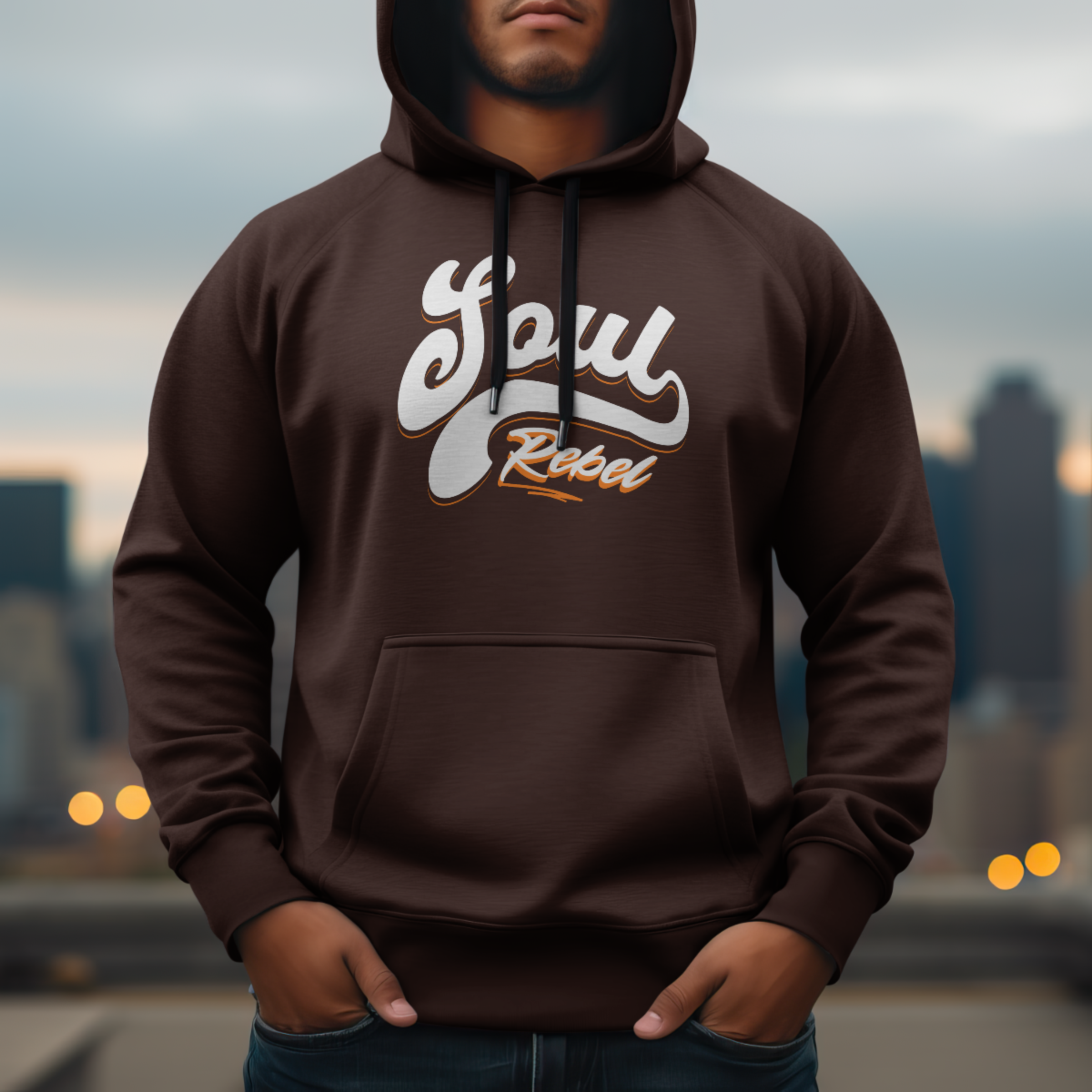 Soul Rebel Hoodie Dark Chocolate