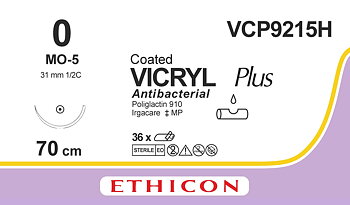 Vicryl plus sutur 0, VCP9215H, MO-5 70 cm purple