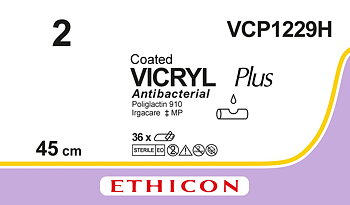 Vicryl plus sutur 2, VCP1229H, 6X45 cm purple