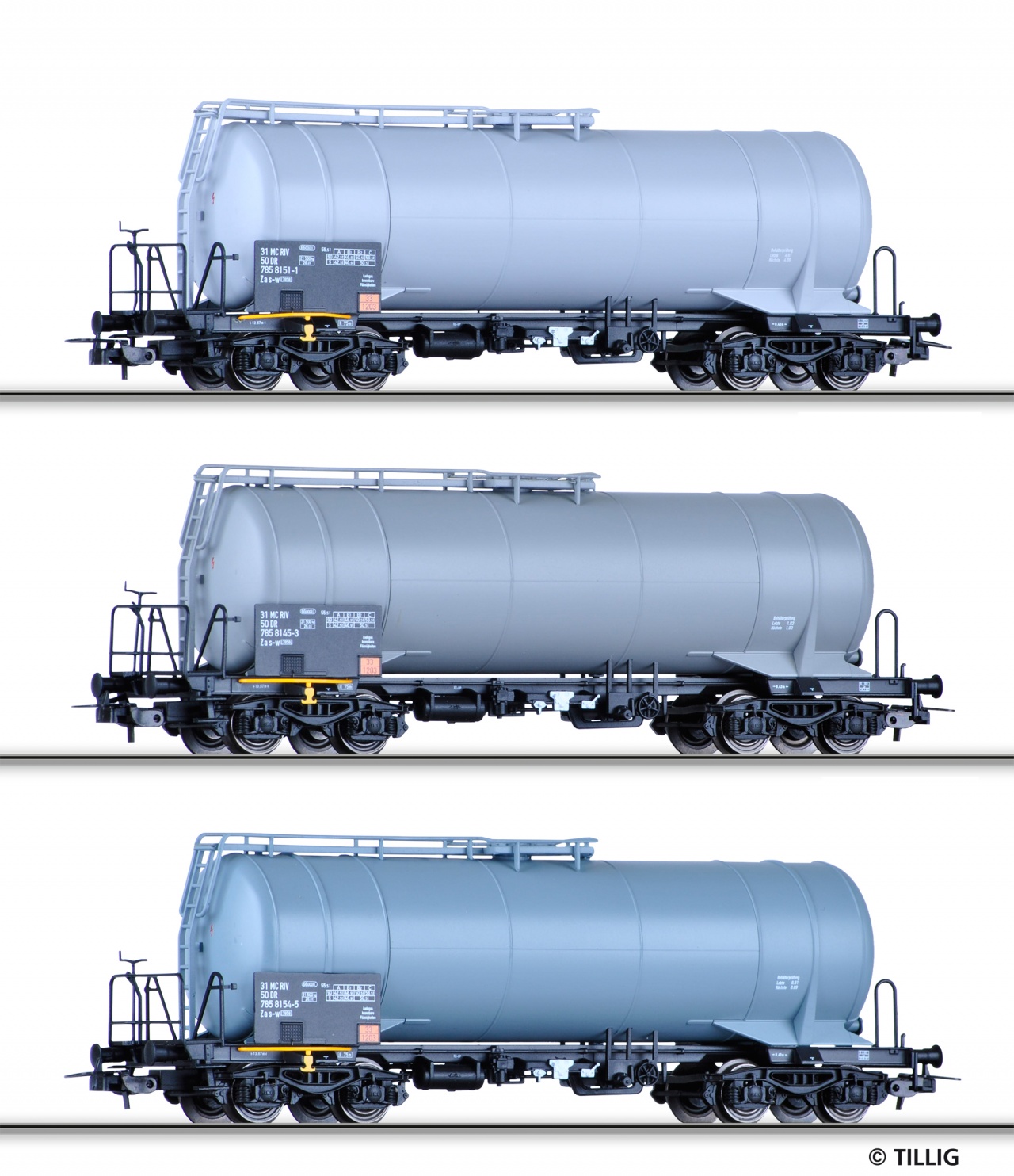 Tankvagnsats, 3x Zas-w, DR
