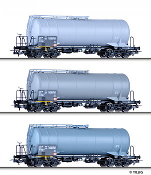 Tankvagnsats, 3x Zas-w, DR