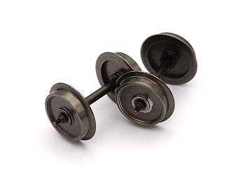 Hjulaxel 12mm DC dubbel isol. tapplager 26,0mm, per st