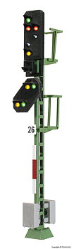Colour light departure signal with distant signal and multiplex-technology