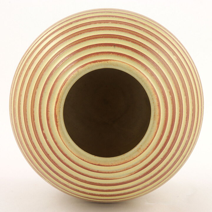 イングリッド・アッターボリ　Randiシリーズ 丸みが可愛らしい縞々模様の花瓶 Vase 1948年 12cm