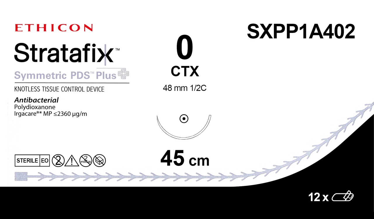 Stratafix symmetric PDS Plus 0,  SXPP1A402,   CTX 45 cm purple