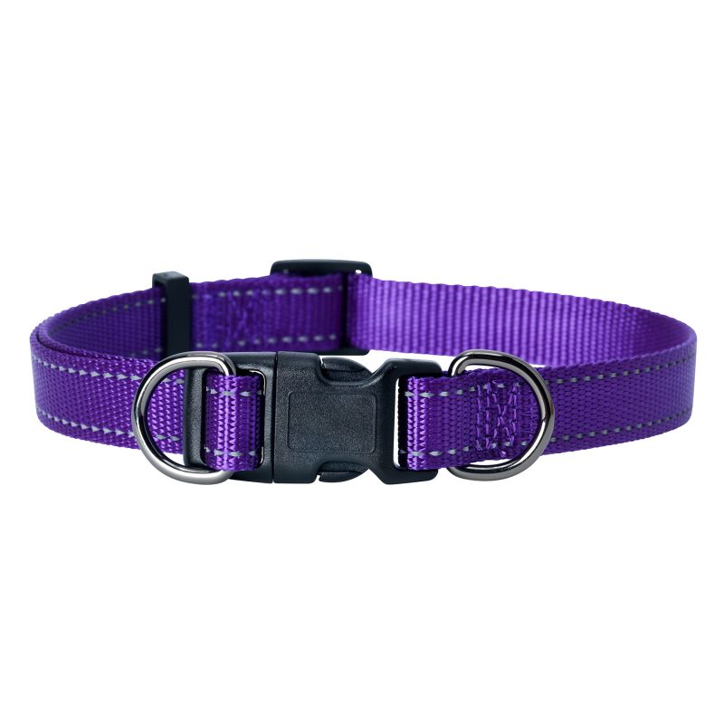 Dogman nylonhalsband Iris ställbart lila