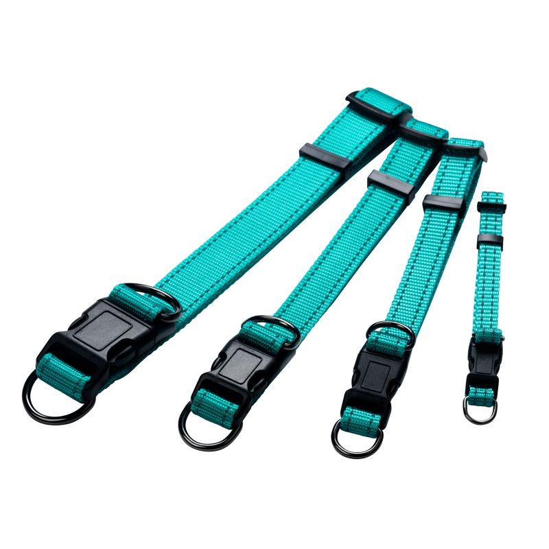 Dogman nylonhalsband Iris ställbart Turkos - 3