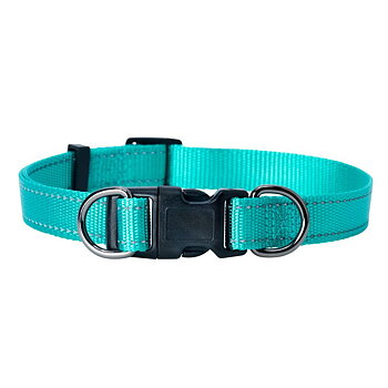 Dogman nylonhalsband Iris ställbart Turkos