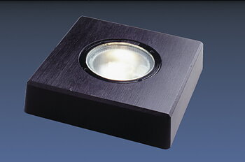 SW110 madera cuadrada, negro 11x11x3 cm