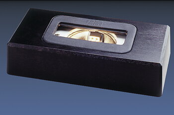 RecW110 madera rectangular, negro 11x7x3 cm
