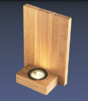 WL23x15x7 Wall Light, Oak 