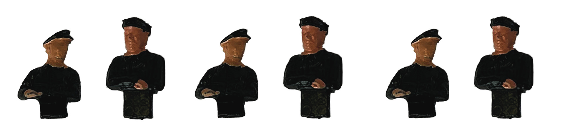 Lokpersonal, målade figurer, 6st