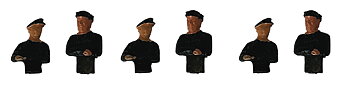 Lokpersonal, målade figurer, 6st