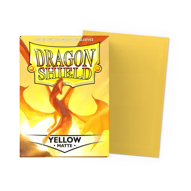 Dragon Shield: Yellow - Matte Sleeves - Standard Size