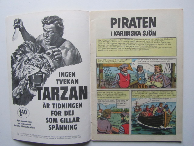 Illustrerade Klassiker 195 Piraten i Karibiska sjön 1:a uppl Vg+ - 3