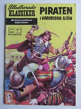 Illustrerade Klassiker 195 Piraten i Karibiska sjön 1:a uppl Vg+