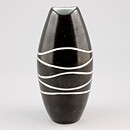 ヨールデイス・オールドフォーシュ Atollシリーズ  楕円形の黒い花瓶 Vase　1956年 16cm