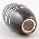 Hjördis Oldfors (Atoll 1956) Modern Black Vase with Relief Decor 16 cm