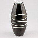 ヨールデイス・オールドフォーシュ Atollシリーズ  楕円形の黒い花瓶 Vase　1956年 16cm