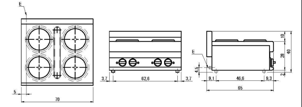 Spis, 4 plattor x Ø 220 mm, MASTRO - 2