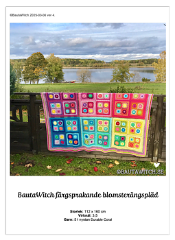 Utskrivet mönster till BautaWitch blomsterängspläd  (26 sidor)