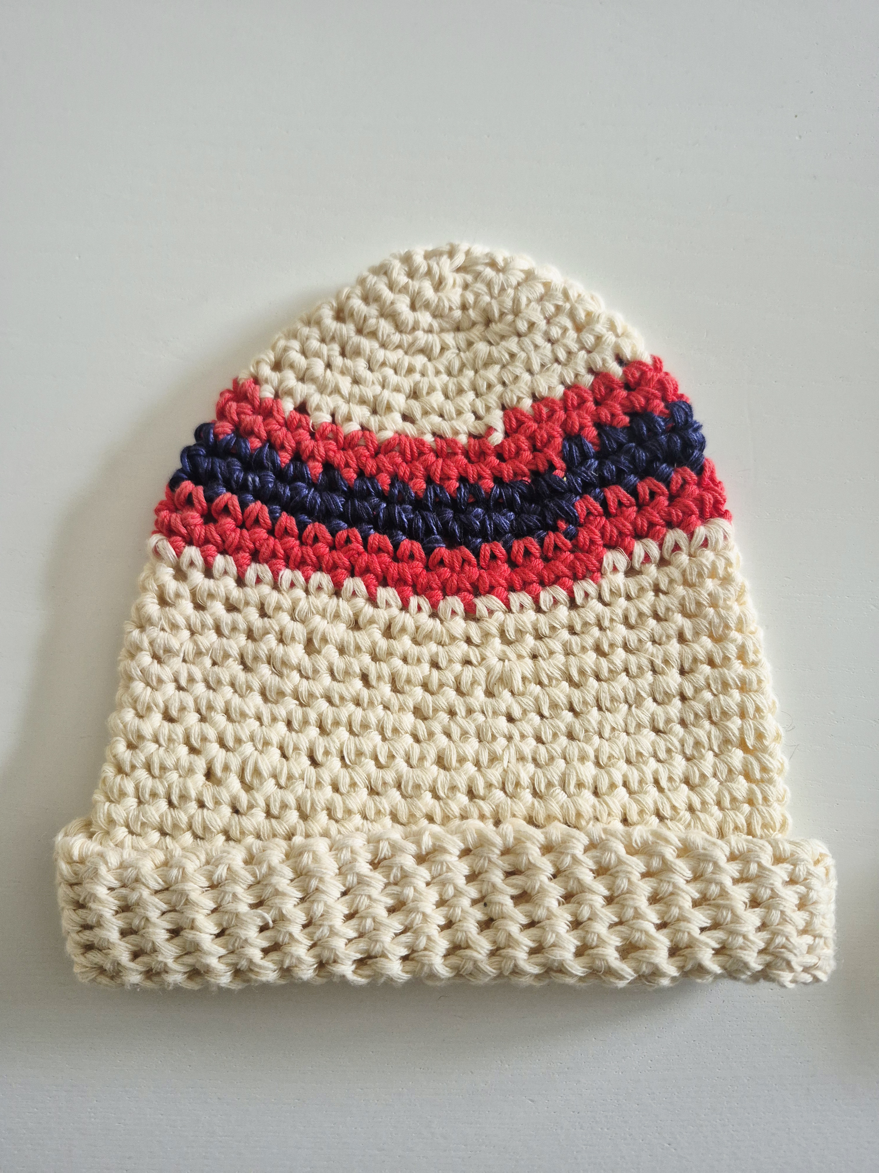 The Vibe Beanie Red & Blue Stripes