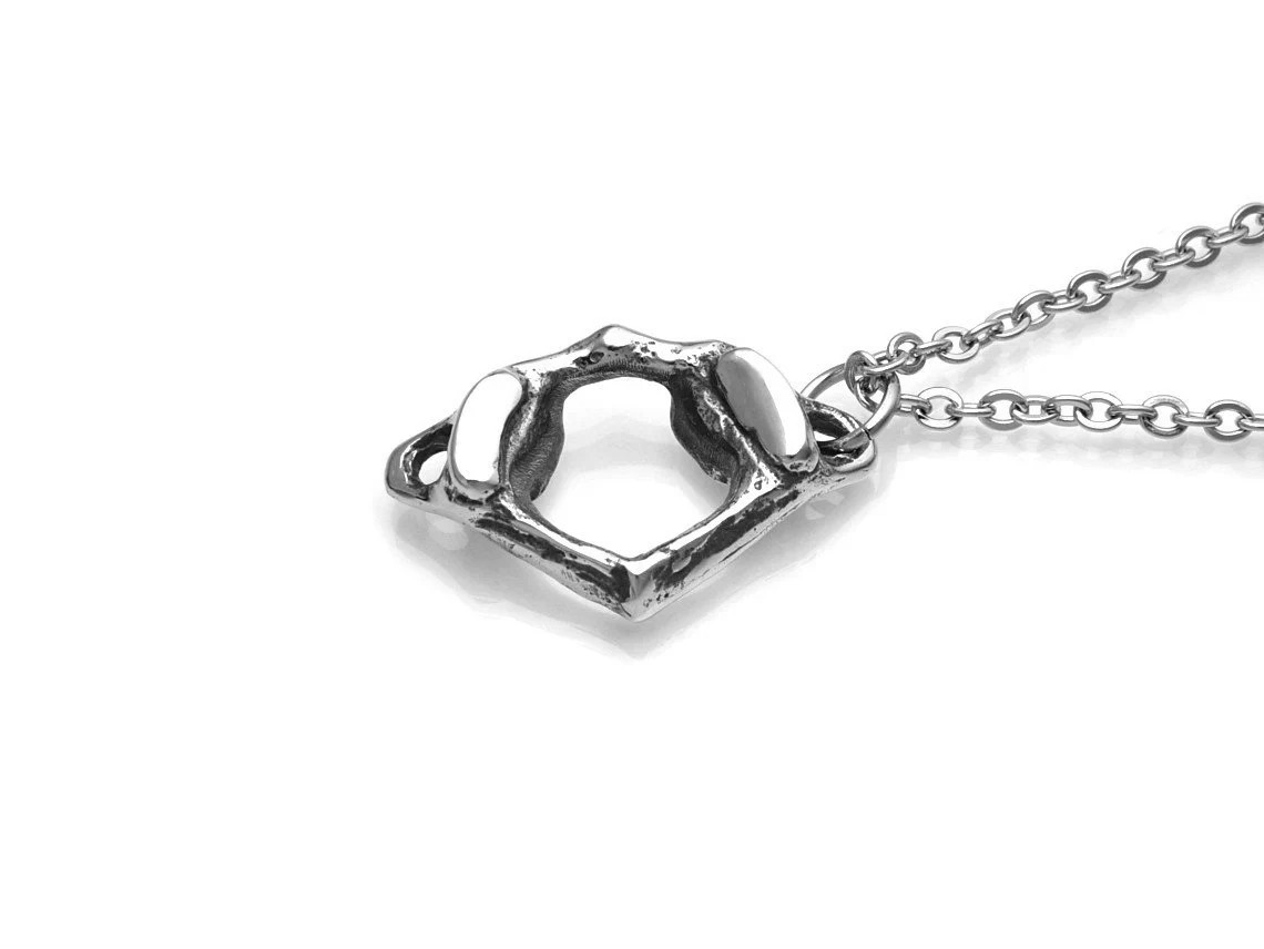 C1 Atlaskota Halsband, Ringkota Smycke i Tenn - 3