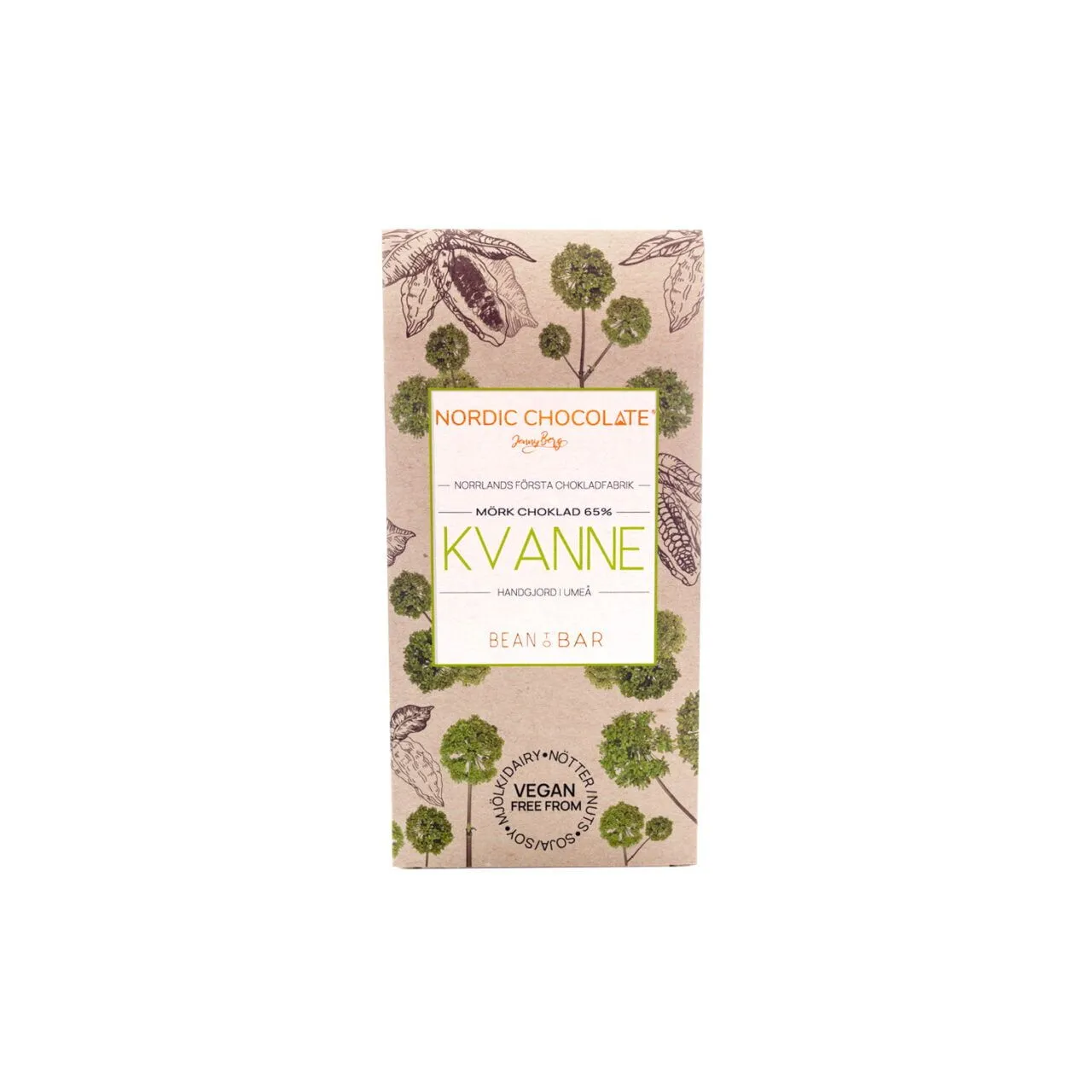 Choklad 65%  Eucador med Fjällkvanne 90g Vintage Plantations