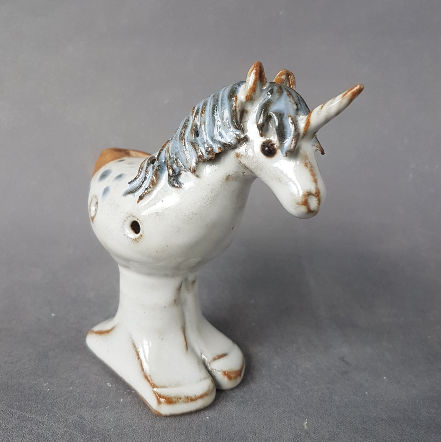 Clay whistle unicorn