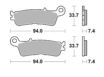 Mino Bromsbelägg Fram | Yamaha 125 -> 450