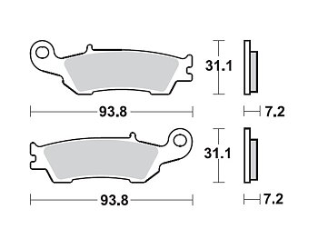 Mino Bromsbelägg Fram | Yamaha 125 -> 450