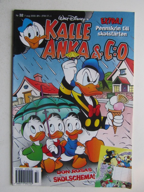 Kalle Anka & Co 2000 32 Don Rosa skolschema