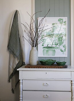 ART PRINT GREEN GERANIUM 50x70