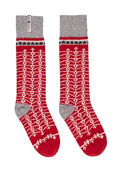 EKSHÄRAD RÖD, WOOL SOCK