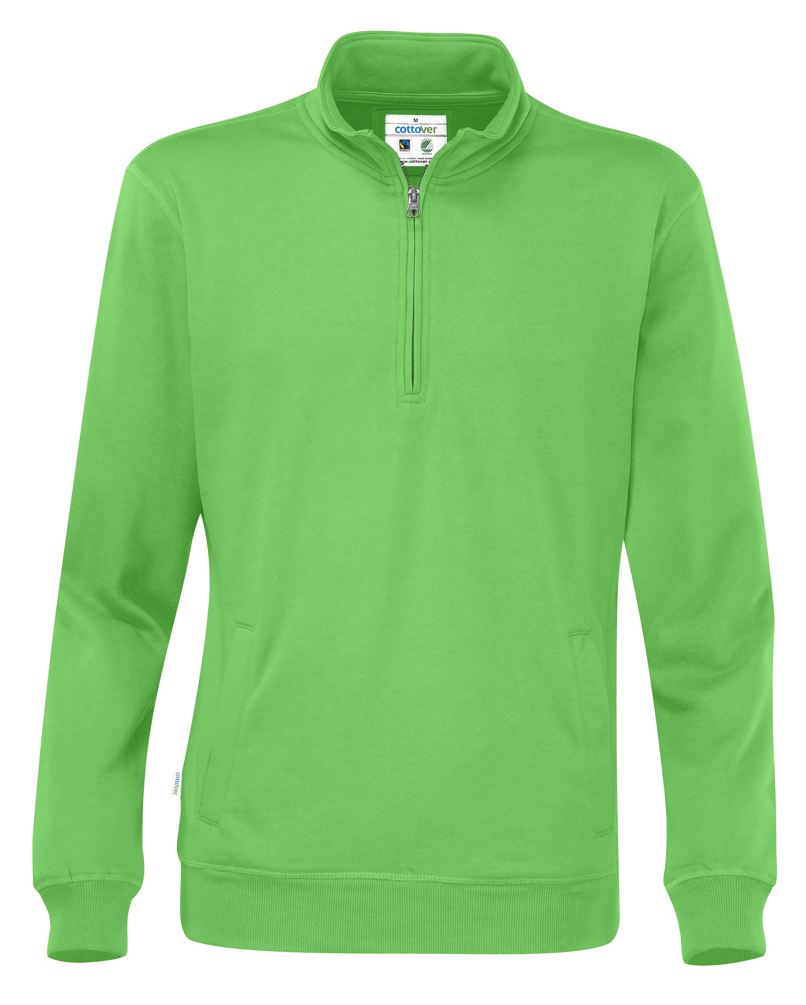 Sweatshirt med ½ dragkedja - Unisex - Cottover - Fairtrade, EKO & GOTS - 14 olika färger - 9